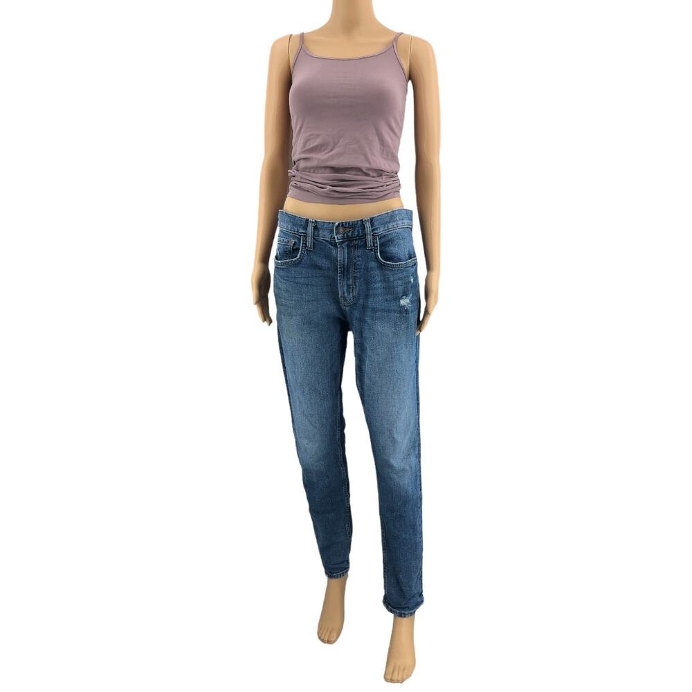 Old Navy (32x30) Womens Blue Slim Skinny Jeans Distressed Mid Rise Denim - Picture 1 of 9